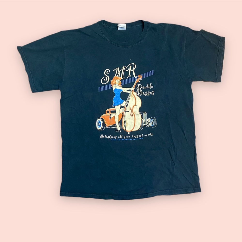 Men’s Vintage Navy Blue Graphic Tee